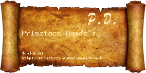 Prisztacs Damáz névjegykártya